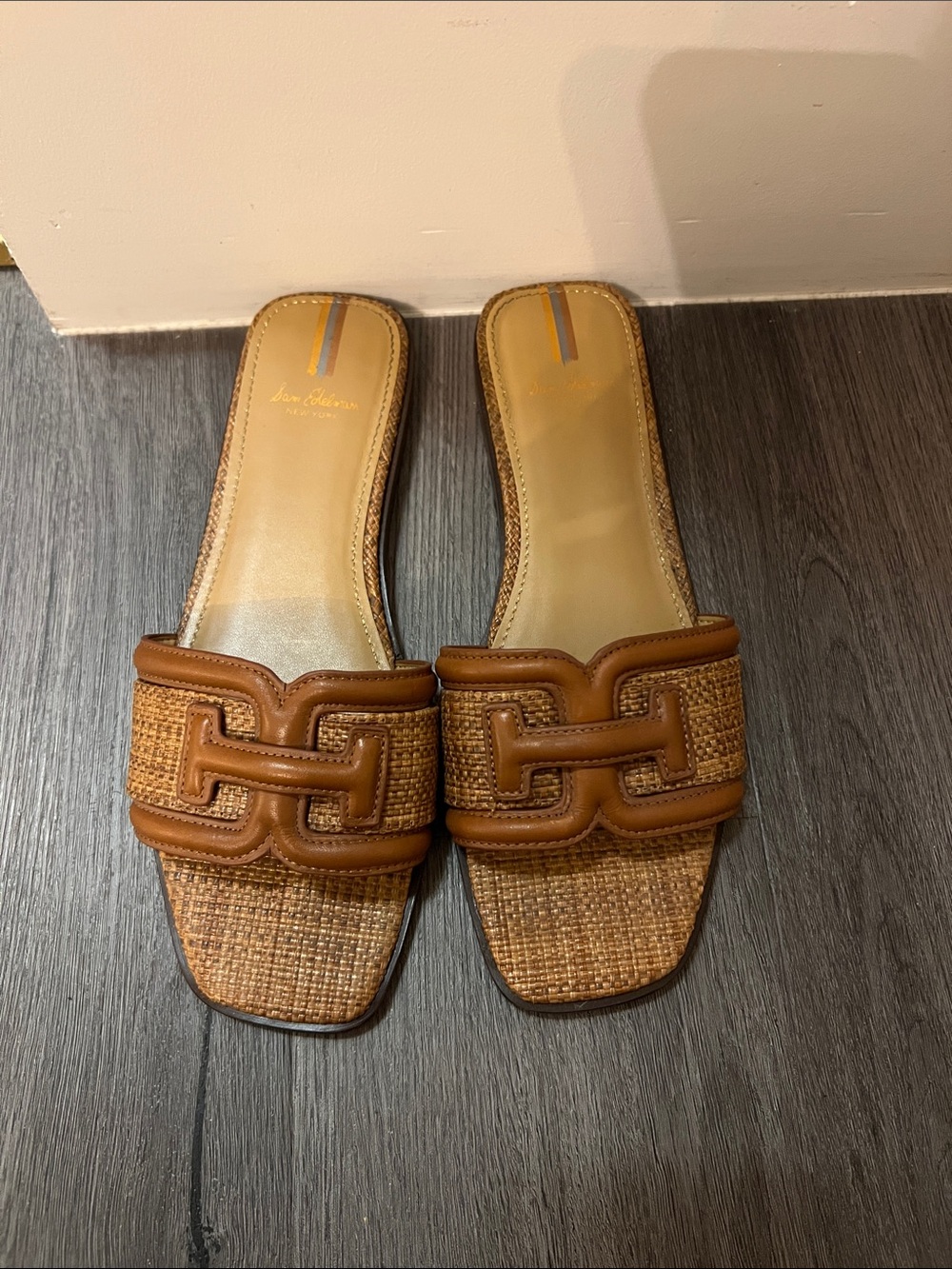 NWT Sam Edelman Irina Raffia Slide Sandals